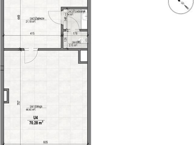 Lokal użytkowy 70,3m²