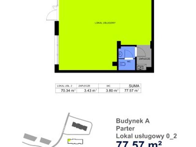 Lokal użytkowy 77,6m²