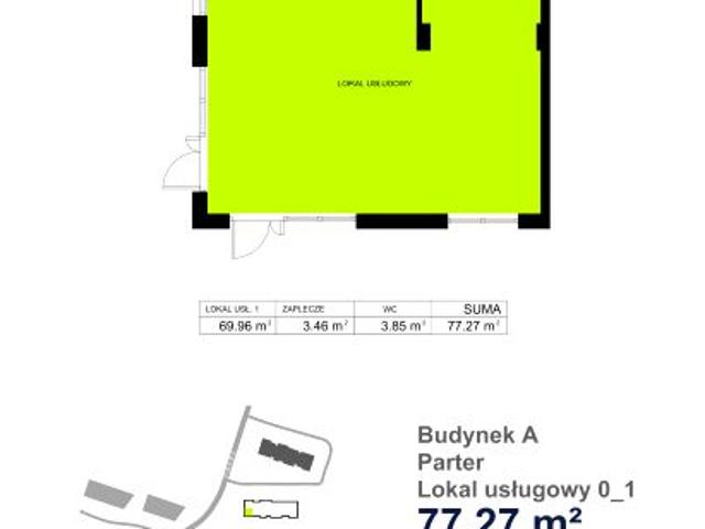 Lokal użytkowy 77,3m²