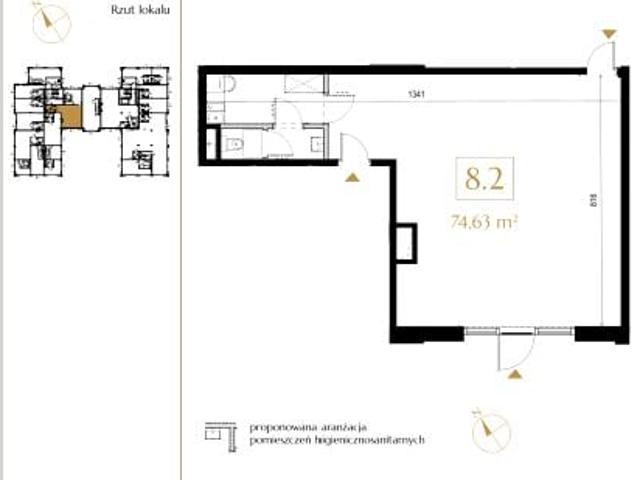 Lokal użytkowy 74,6m²