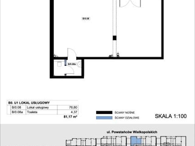 Lokal użytkowy 81,2m²