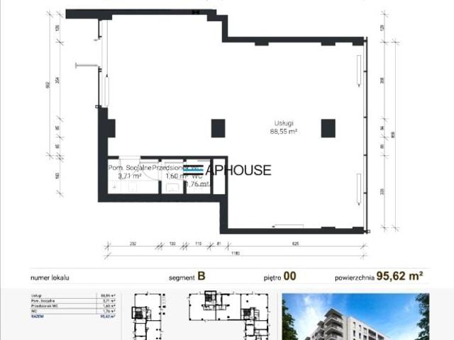 Lokal użytkowy 95,62 m², Kraków