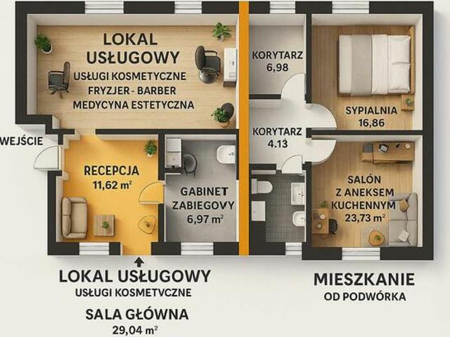 Lokal użytkowy w zabytkowej dzielnicy Bytomia