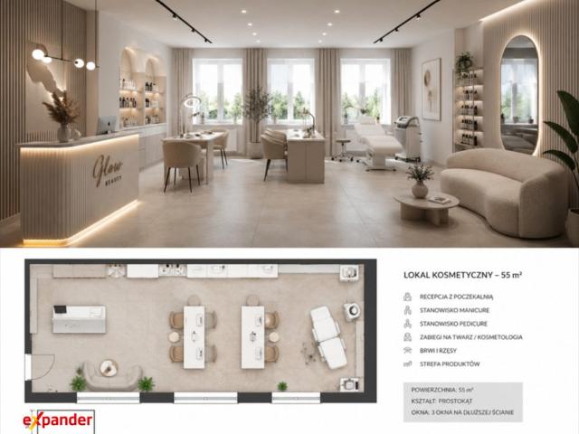 Lokal usługowy 55 m² pod branżę beauty w Rzeszowie