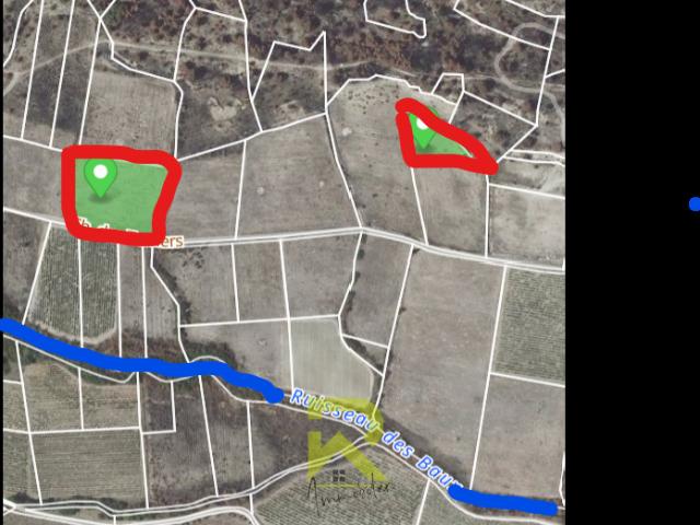 lot 2 terrains agricole de 6430m2 sur Fontcouverte 11700