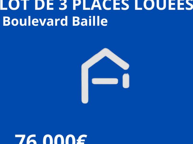 Lot de 3 places louées Bvd Baille