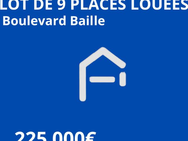Lot de 9 places louées Bvd Baille