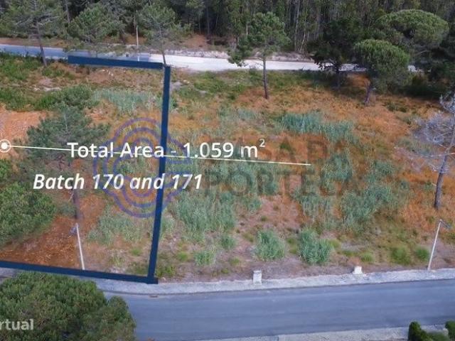 Lote de terreno com 2 lotes que somam 1059,62 m2 na freguesia de Vau