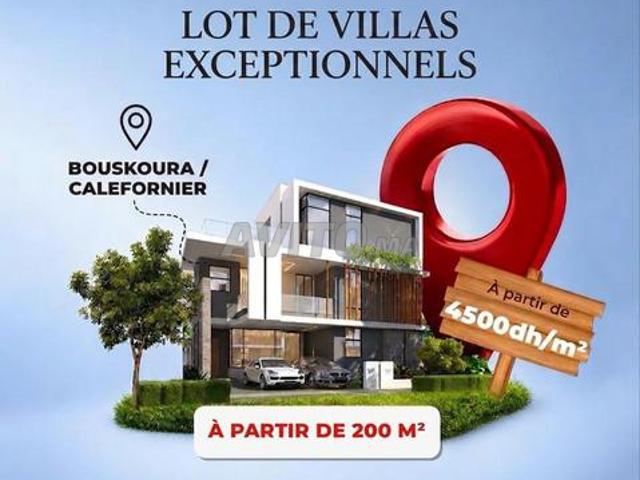 Lots de Terrains pour Villas à Vendre – Bouskoura