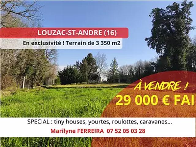 Louzac Saint André 16100 Achat / Vente terrain