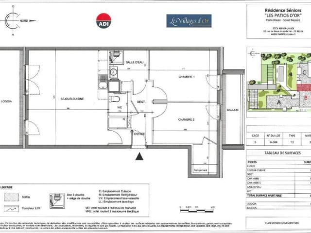 Louer appartement 3 pièces de 66 m²
