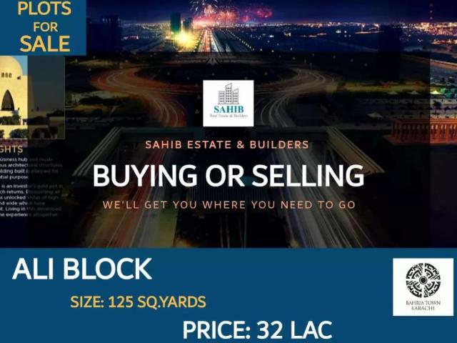 Low Budget Ali Block Plot For Sale in Bahria Town Karachi ID 05716