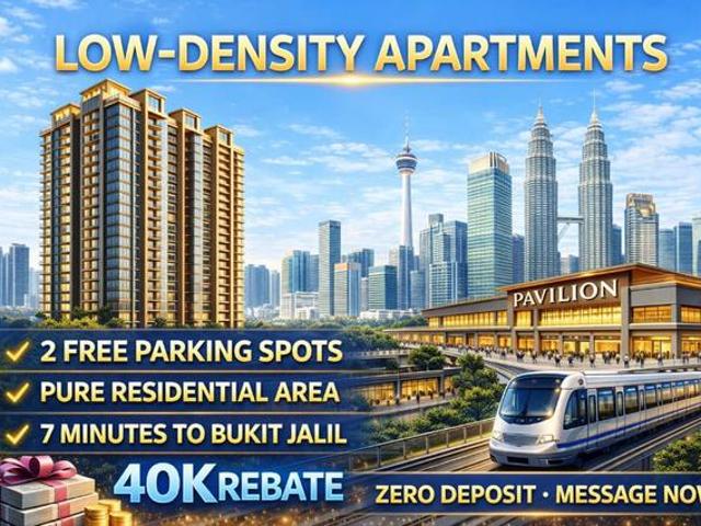 LOW Dense FREEHOLD 7 Mins to Pavilion 2 HILLTOP Near MRT UPM