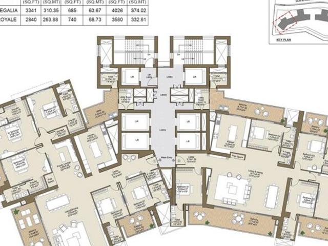 LnT Green Reserve 3 Bedroom 2846 Sq. Ft. Apartment in Sector 128 Noida Listing ID: #9977
