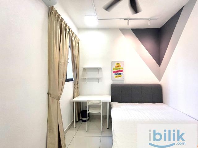LRT 3 Shah Alam Line Trio Residence Lotus Furnished Affordable Balcony Single Room