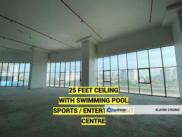 [LRT] Whole floor, with pool, high ceiling, KLCC, Merdeka 118 view FNB/KTV/entertainment
