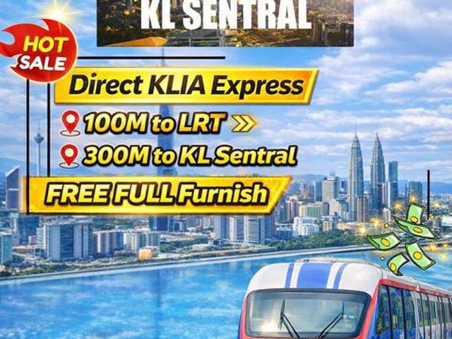 LRT NEW KL Brickfield Next Bangsar 2R2B Dualkey High Rental Demand