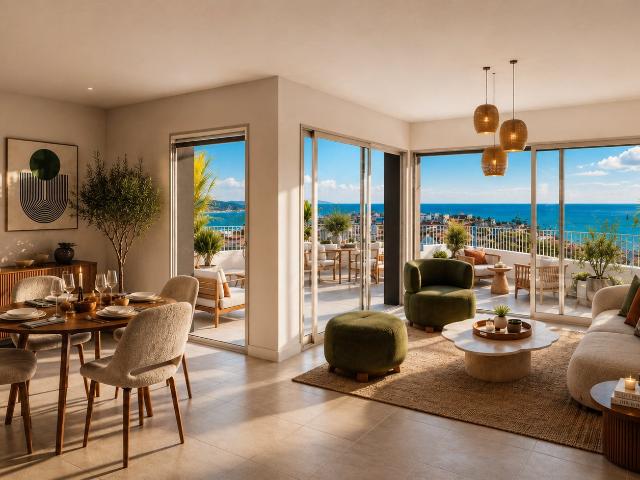 Lumière du matin, vue mer et 50 m² d’extérieurs à Roquebrune. 66m² Roquebrune Cap Martin