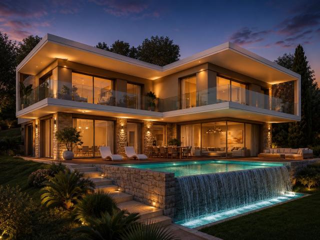 Lumière du Sud, lignes contemporaines et jardin — villa avec. 234m² Mougins