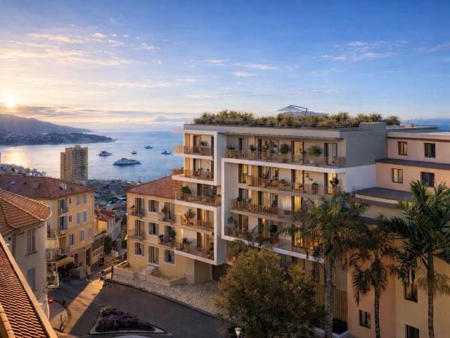Lumière du soir et horizon bleu — 3 pièces avec balcon à Bea. 59m² Beausoleil