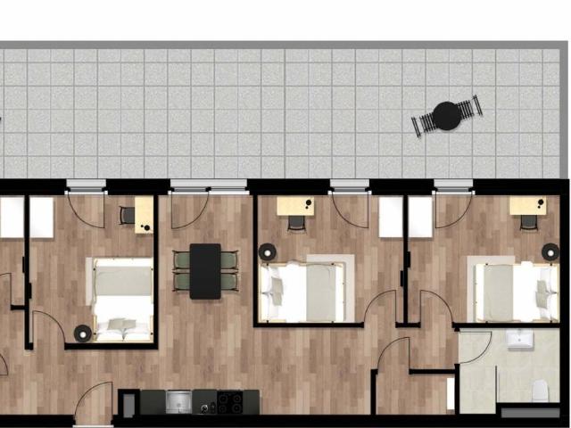 Luminous single bedroom in Lend
