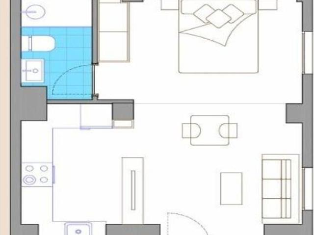 Luminoso estudio esquinero con orientación sur y este ¡A ESTRENAR!