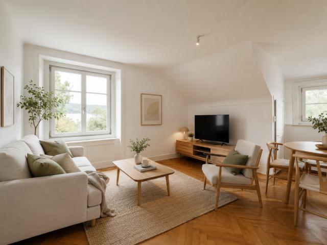 Lumineux appartement de 3 pièces avec vue dégagée