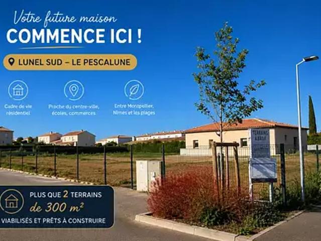 Lunel 34400 Programme neuf terrain neuf à vendre