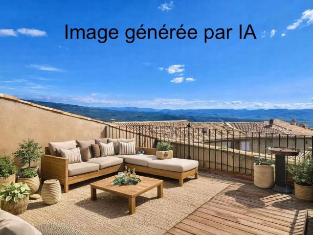 Luberon maison de village ancienne avec petit extérieur 130m² Viens