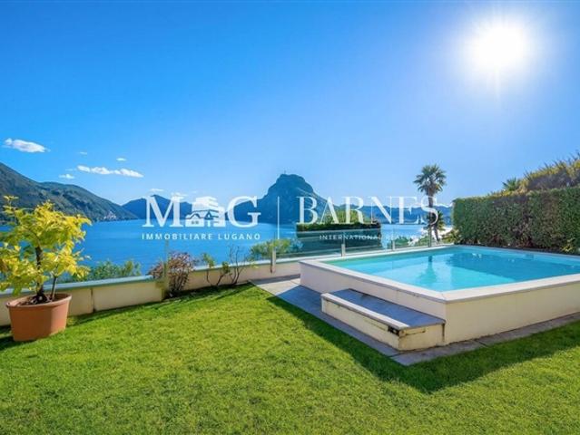 Lugano, Castagnola Wohnung mit Seeblick, Schwimmbad und Garten