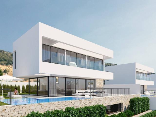 Lujosa villa nueva en Finestrat con vistas al mar