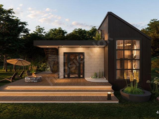 Lüks Prefabrik Villa Modern Tasarım Yüksek Tavan Çatı Terası Tüzgen Nature Houses