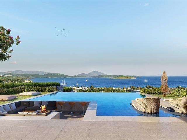 Luksowne wille z basenami i widokiem na morze w Bodrum