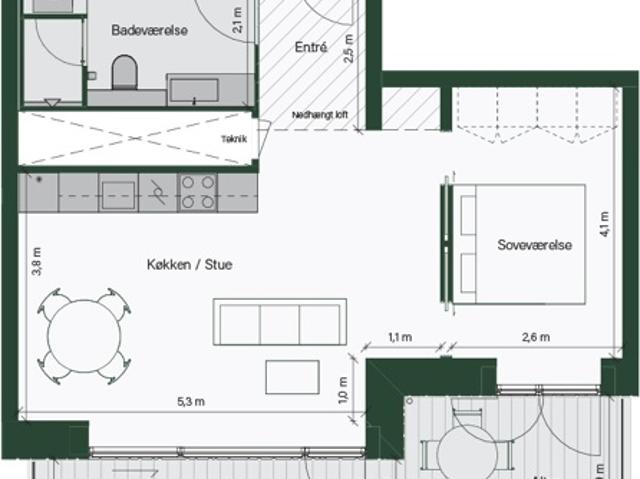 Luksus lejlighed på Bryggen med vand udsigt København S, København