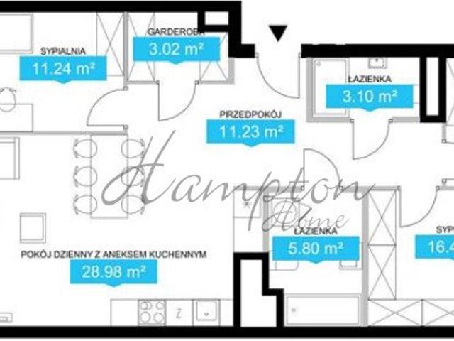 Luksusowy 4 pokojowy apartament 93m2 z balkonem w Woli