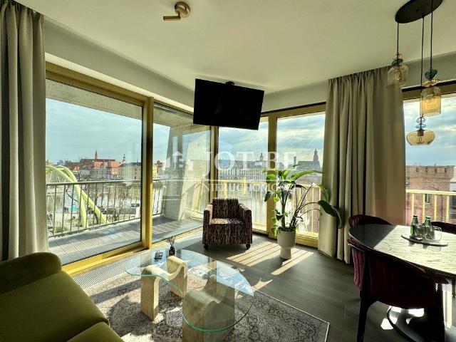Luksusowy apartament z pięknym widokiem na miasto Wrocław, Nadodrze