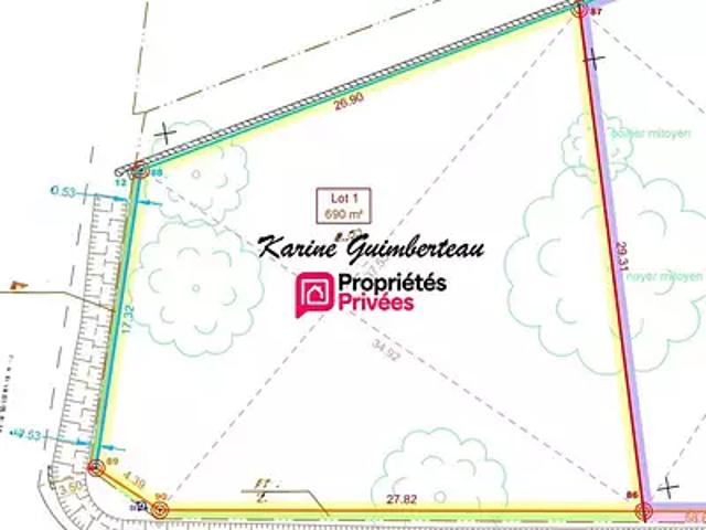 Lussac 33570 Achat / Vente terrain
