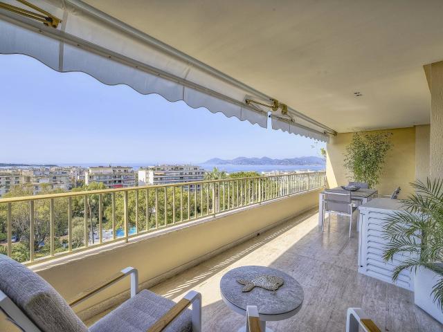 Luxueux Appartement à Cannes Basse Californie, Résidence avec jardin et piscine, vue mer