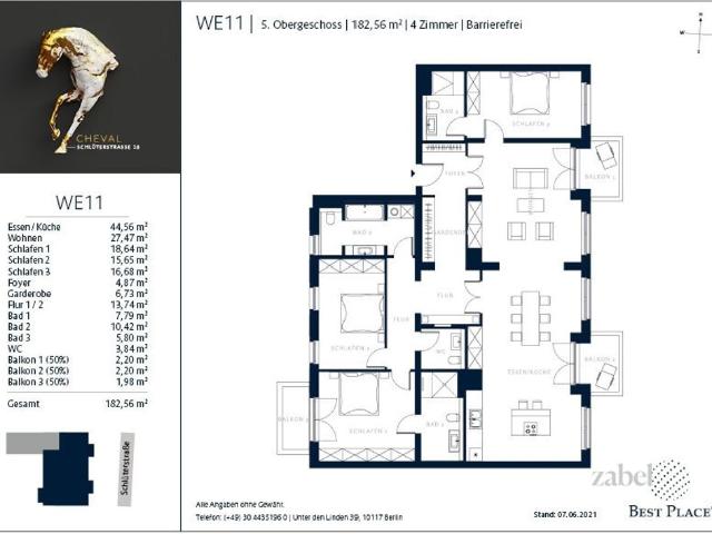 Luxus Apartment mit 4 Zimmer zu verkaufen in Schlüterstraße, 18, Berlin