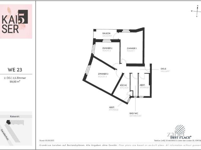 Luxus Apartment mit 99 m2 zu verkaufen in Kaiserstraße, 5, Berlin