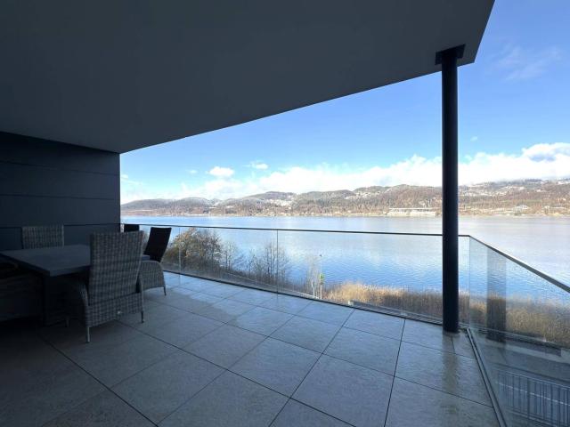 Luxusapartment mit unverbaubarem Panorama Seeblick und privatem Seezugang am Wörthersee