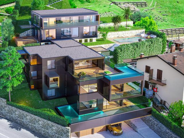 Luxuswohnung in Aldesago | Seeblick & Infinity Pool