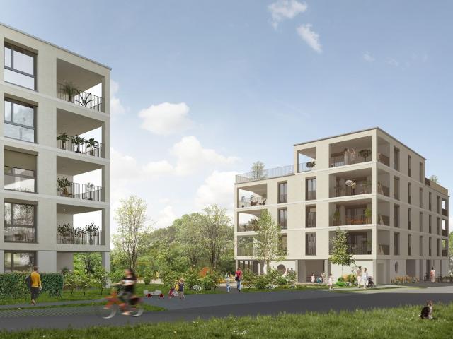 Luxuriöser Neubau mit Panoramafenstern und überdachtem Balkon