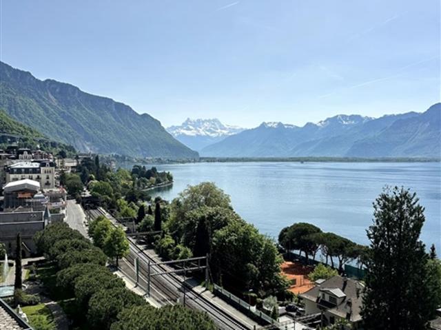 Luxuriöse möblierte Wohnung in Montreux, außergewöhnlicher Seeblick