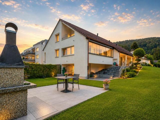 Luxuriöses Wohnen direkt am Rhein exklusives 6.5 Zimmer Einfamilienhaus mit traumhafter Aussicht