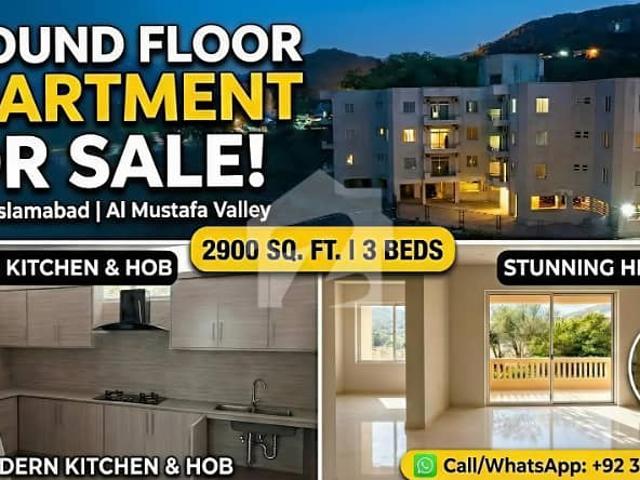 Luxury 2900 Sq. Ft. Ground Floor Apartment For Sale in Al Mustafa Valley, Chattar