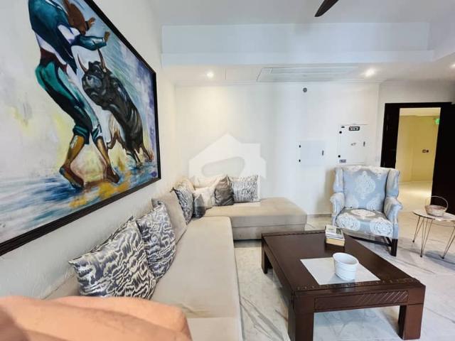 Luxury Fully Furnished 1 Bedroom Apartment Higher Floor 850 Sqft, Margalla Facing Sukh Chayn Residence