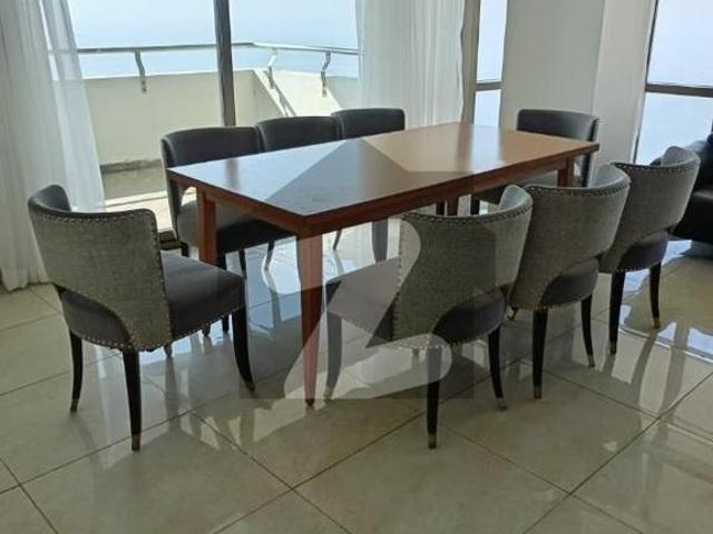 Luxury fully furnished 4 bedroom sea facing apartment for rent in pearl tower, emaar oceanfront, dha phase 8, karachi emaar pearl towers