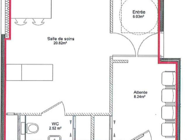 LUX ESPACE DE SANTE Local professionnel à louer 23.34m²