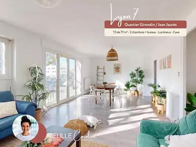 Lyon 7ème 69007 Achat / Vente appartement 3 pièces t3 cave